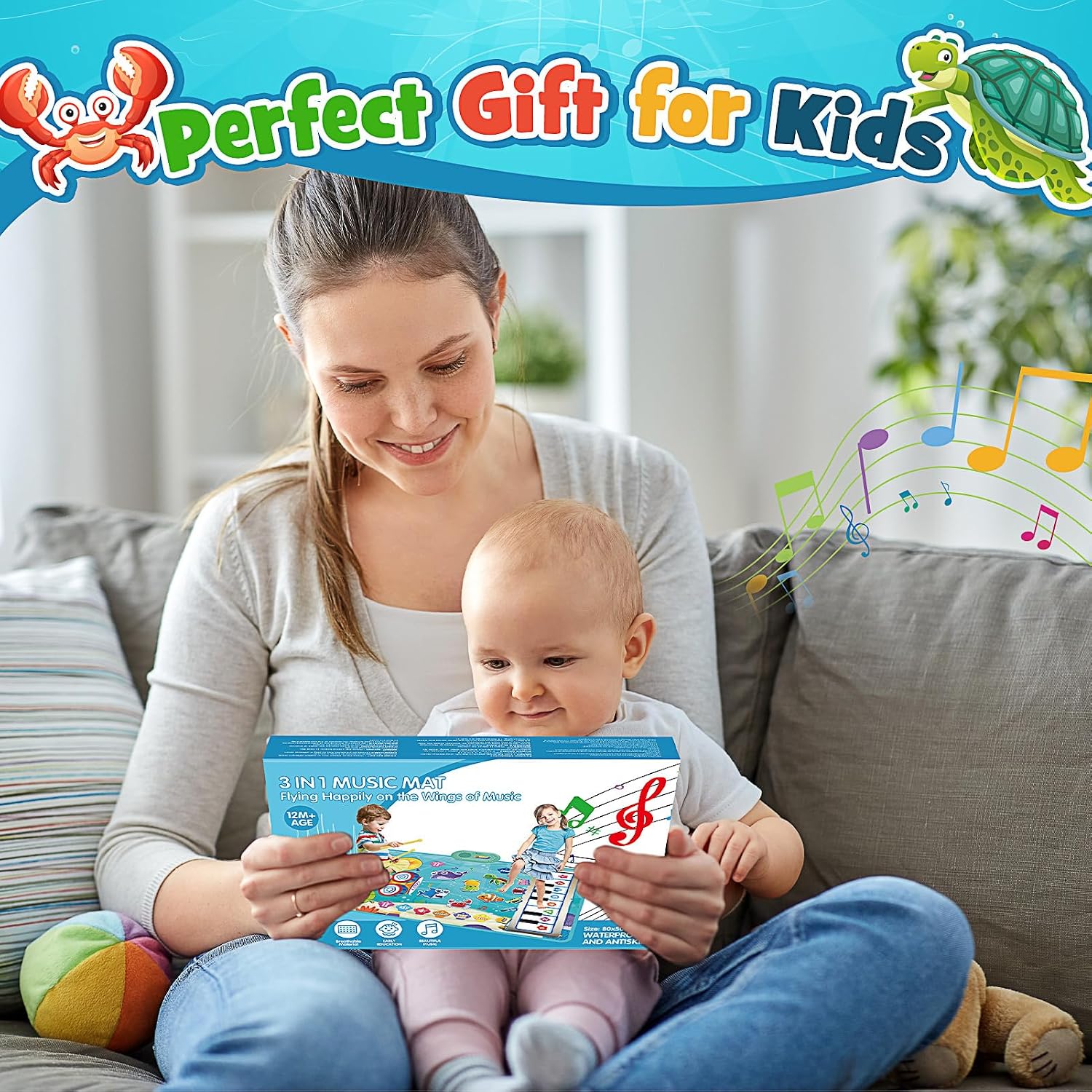 Thumbnail 6 de Gralal 3-in-1 Animal Musical Mat for 1–2 Year Olds – Piano, Drums & Recording Toy