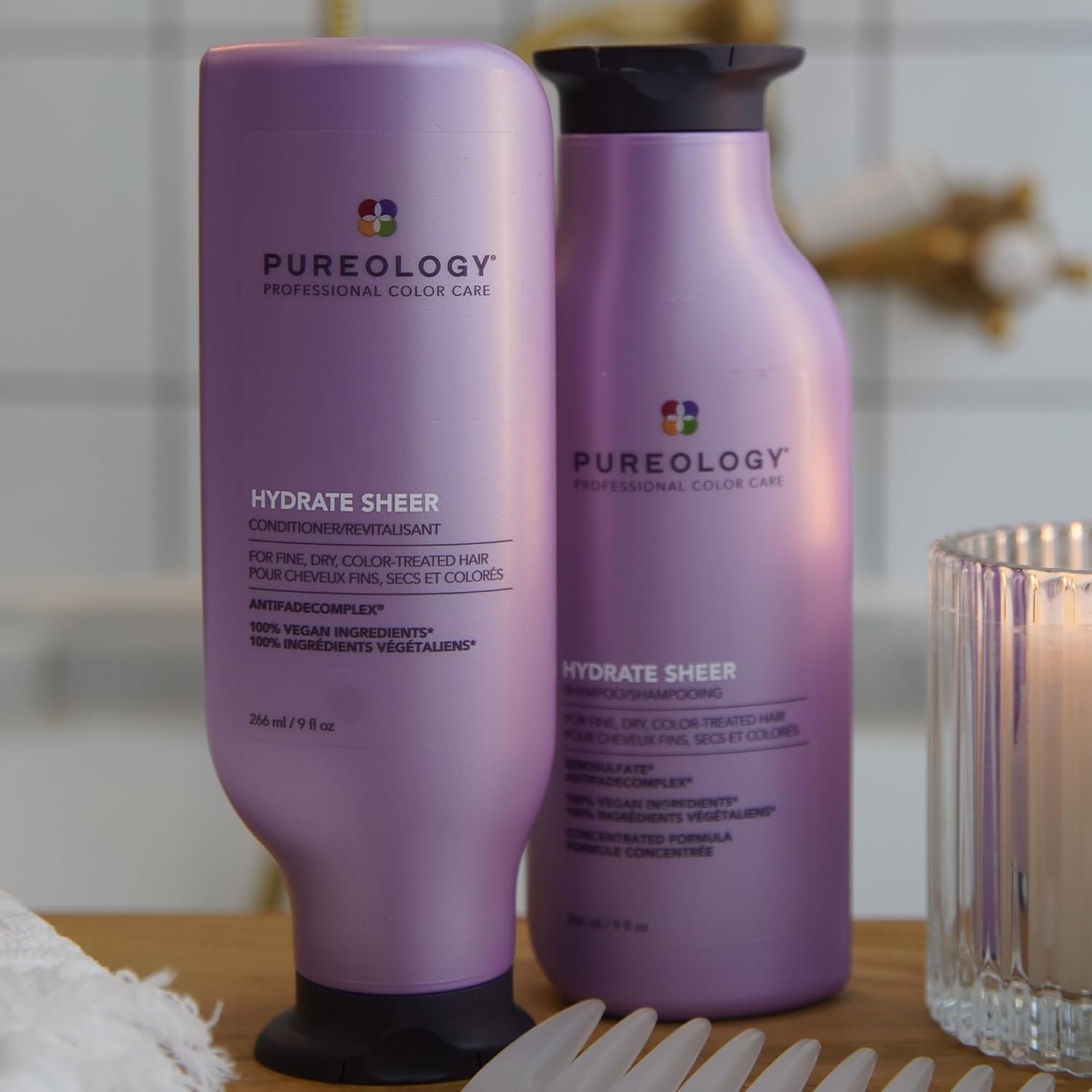 Thumbnail 6 de Pureology Hydrate Sheer Moisturising Conditioner (Vegan) for fine, colour-treated hair