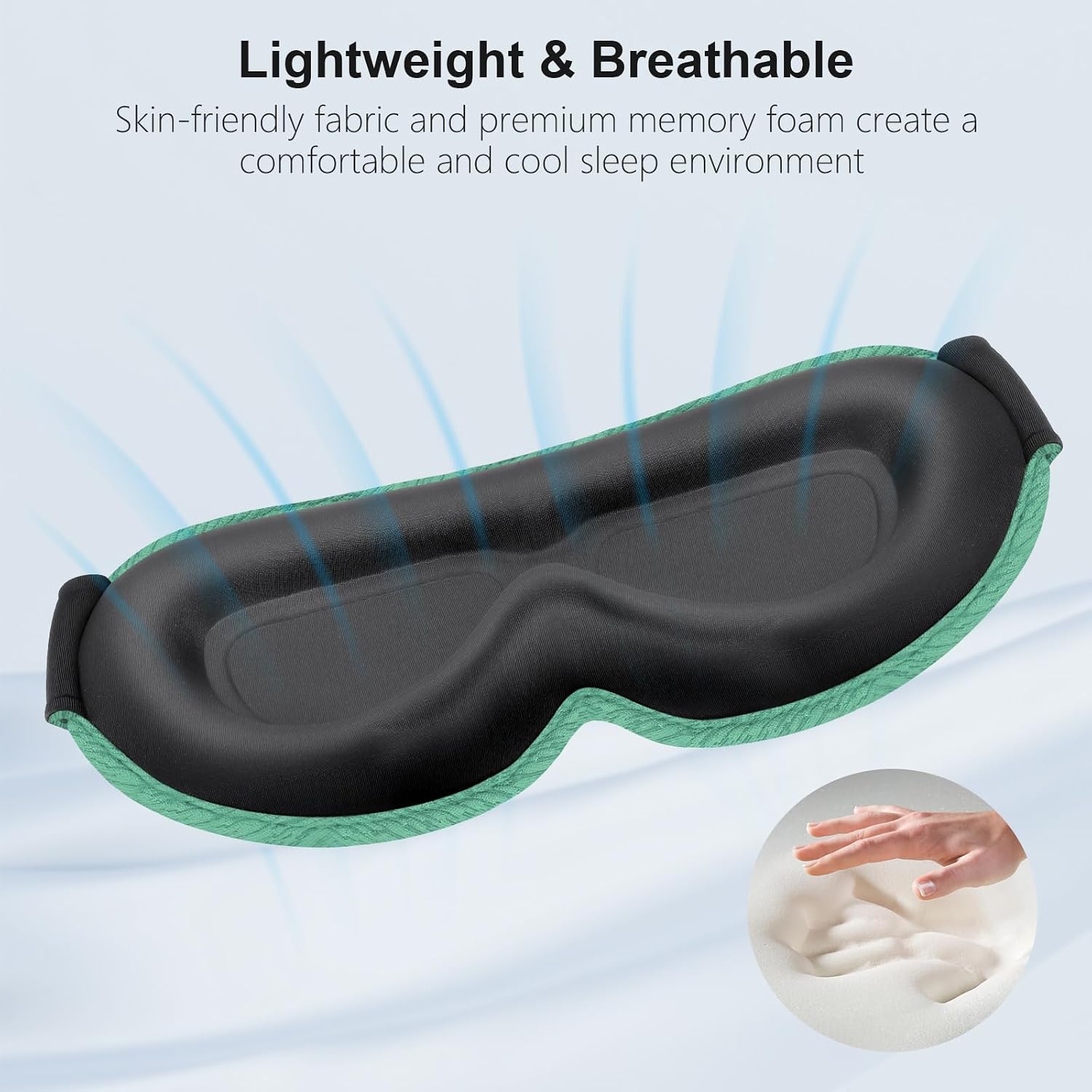 Thumbnail 5 de Gritin 100% Blackout Sleep Mask Cyan