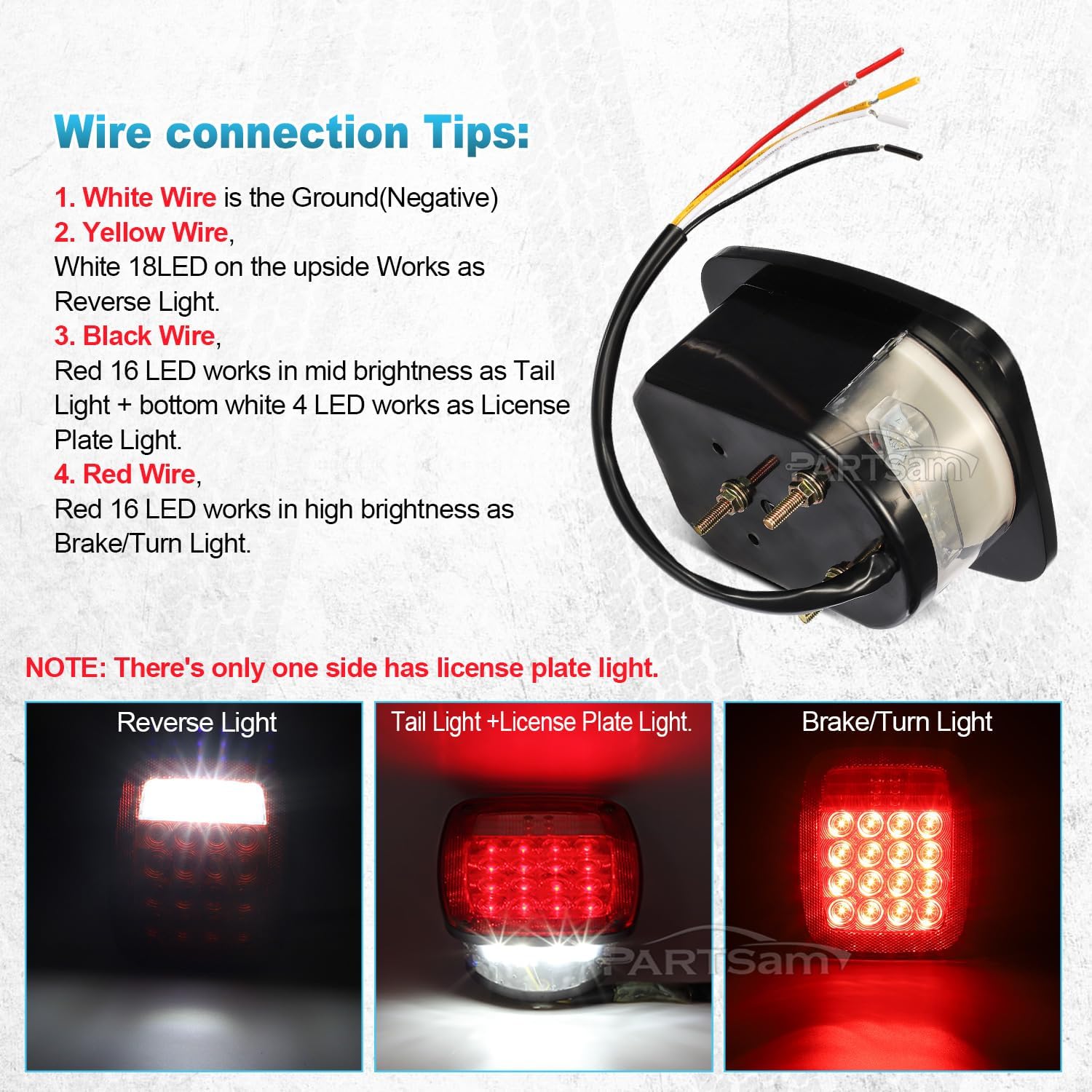 Detalle 2 de Partsam LED Tail Lights, 12V