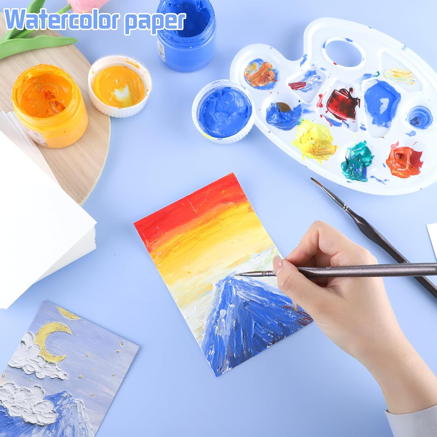 Thumbnail 3 de 120 Sheets Watercolor Paper 🖌️