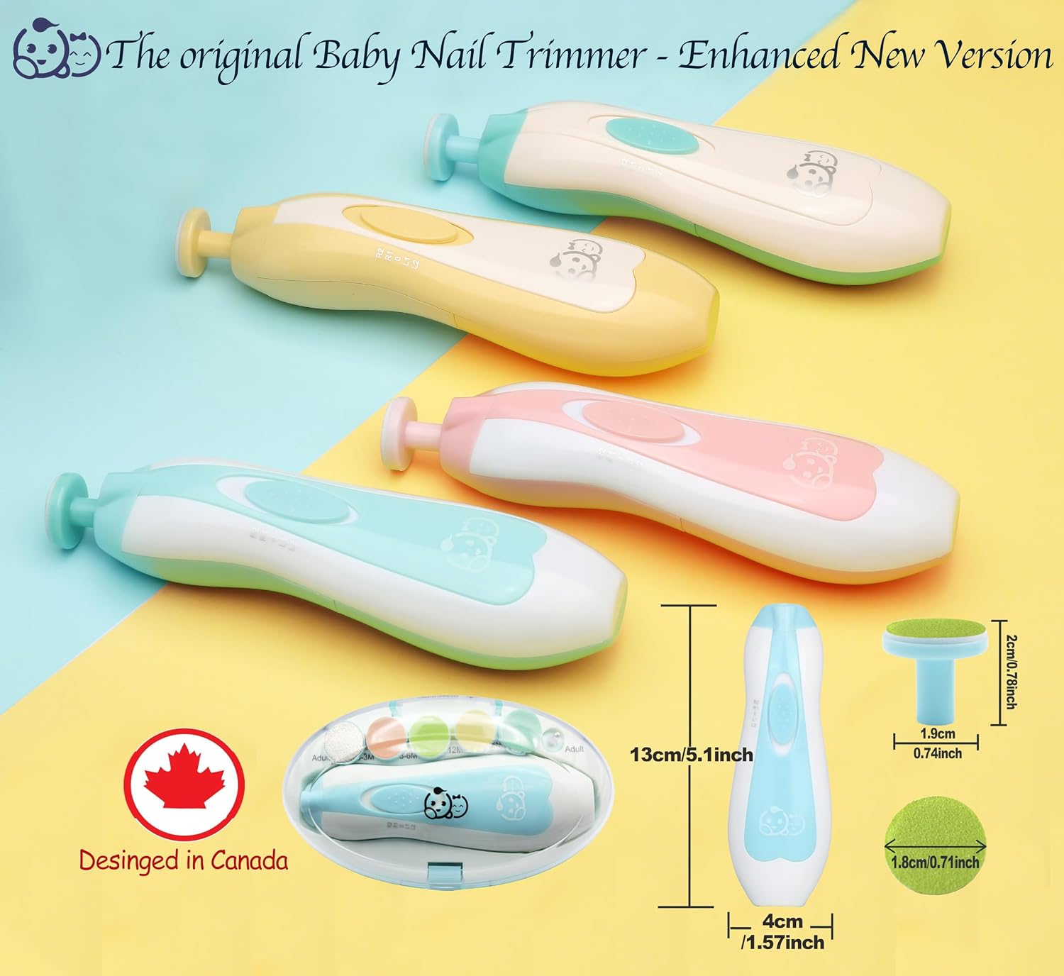 Thumbnail 4 de Royal Angels Upgraded 21 in 1 Baby Nail Trimmer with Labeled Case – Whisper Quiet, LED Light and 18-Month Warranty