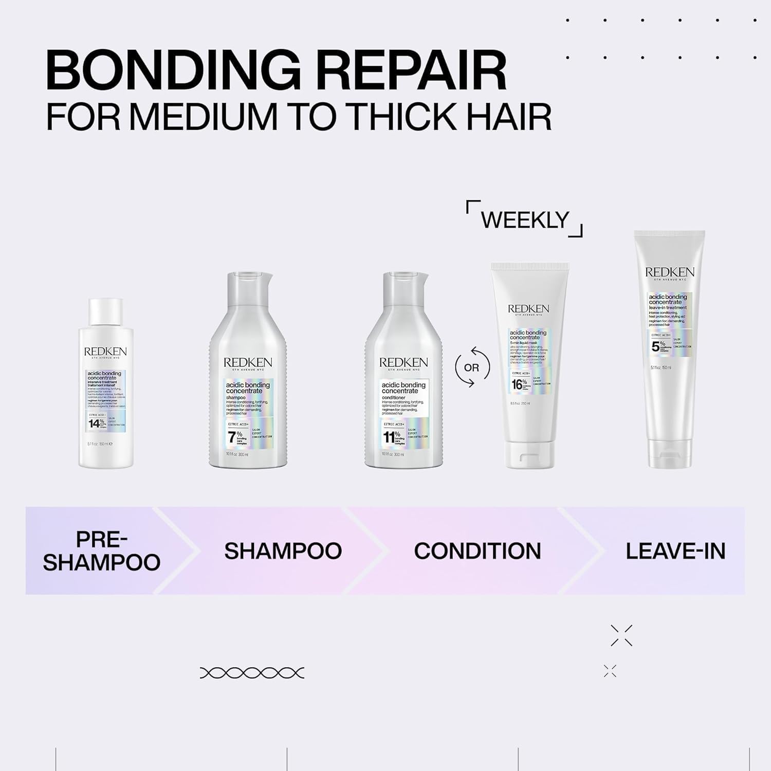 Thumbnail 6 de Redken Acidic Bonding Concentrate Shampoo (sulphate-free) for gentle cleanse, stronger-looking bonds