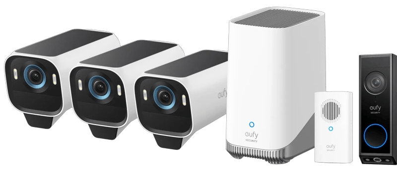 Detalle de eufy eufyCam S3 Pro 3er-Pack mit Video Doorbell E340