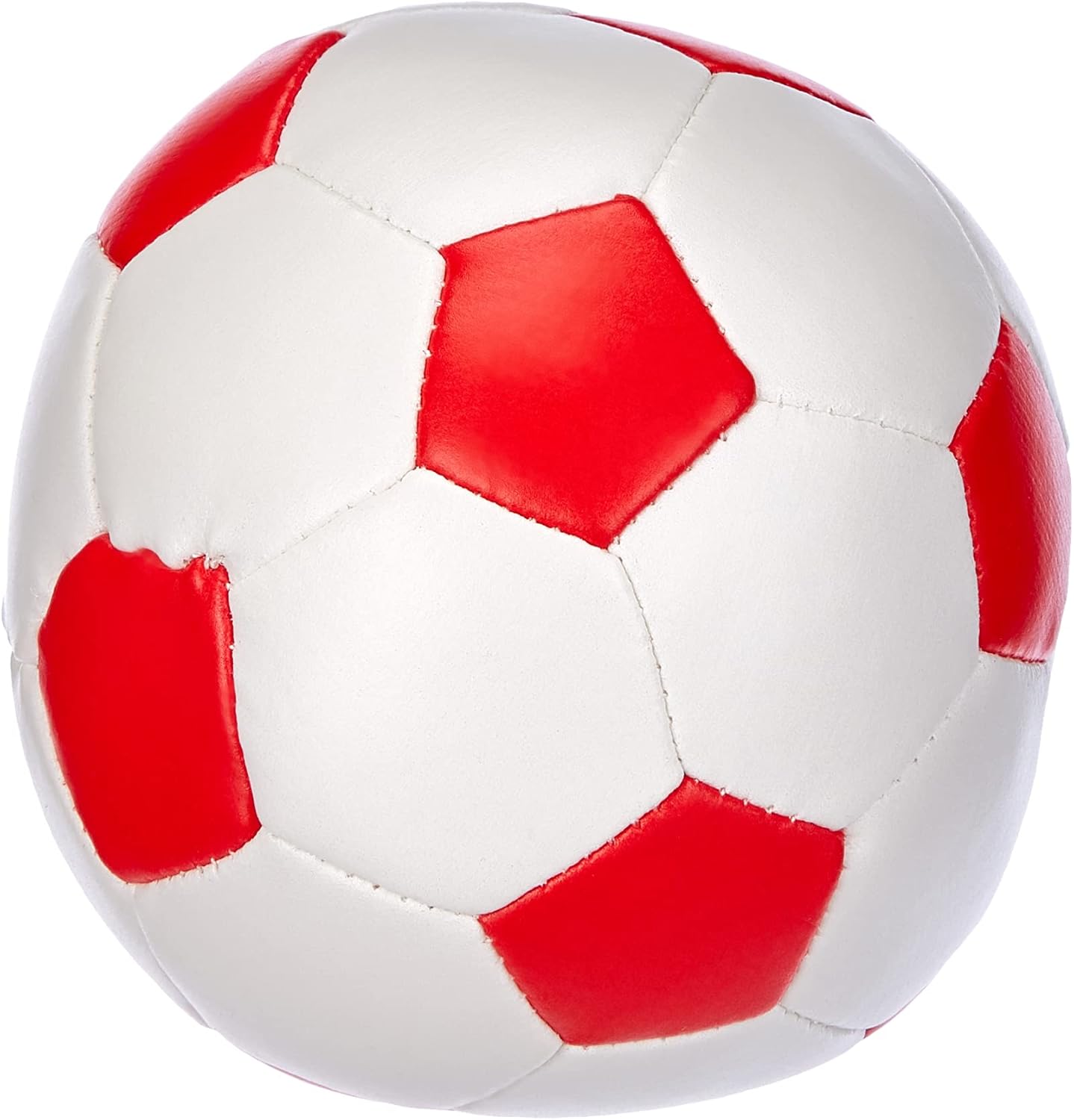 Thumbnail 1 de Lena 62163 – Lot de 3 ballons de football souples 10 cm (Blanc avec bleu, vert ou rouge) – intérieur et extérieur
