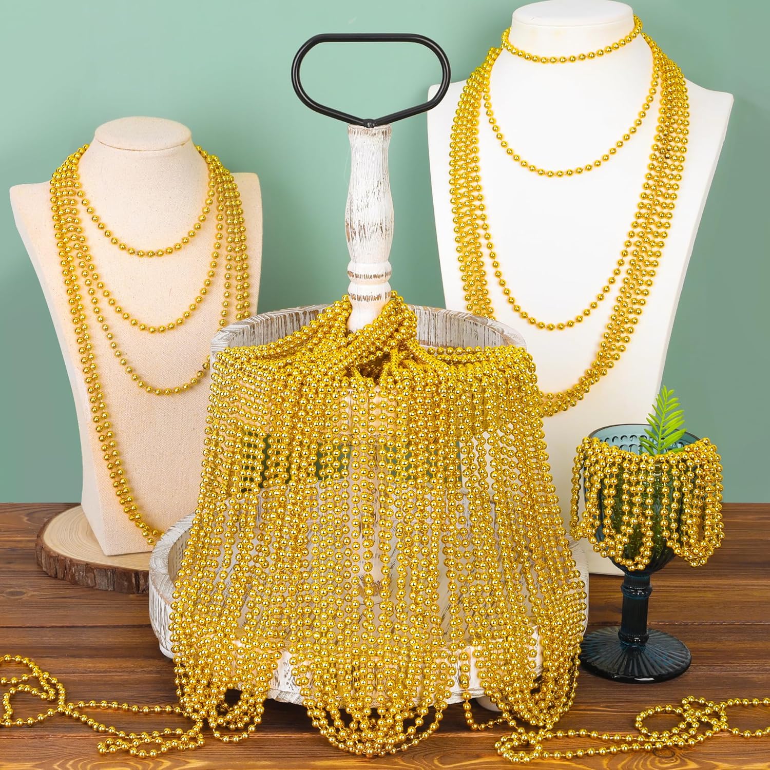 Thumbnail 6 de EOBOH 100PCS Bead Necklace 33" Mardi Gras Party