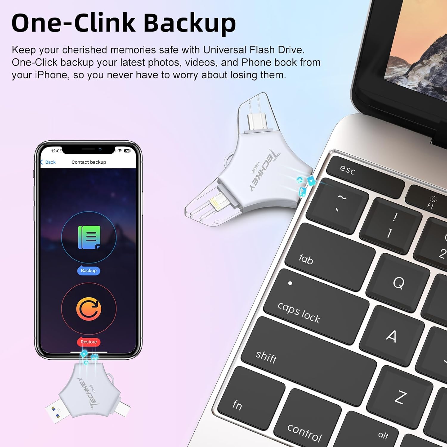 Detalle 2 de MFi Certified USB 3.0 Flash Drive 128GB