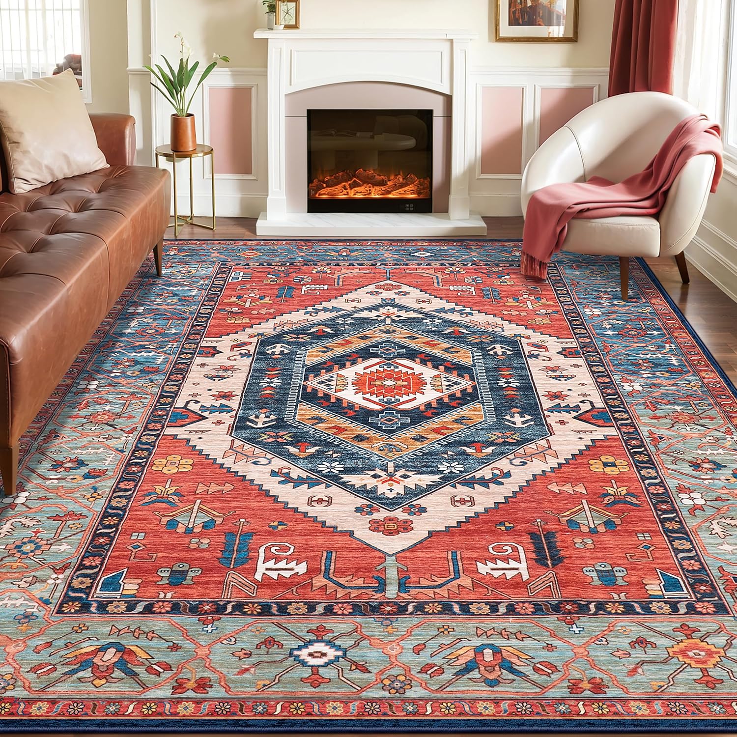 Detalle de SERISSA 8x10 Washable Rug 🏡