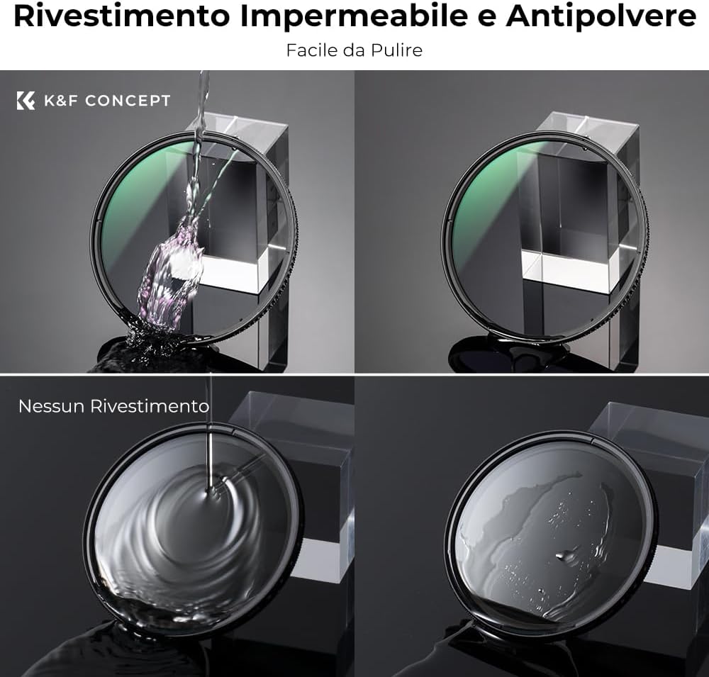 Thumbnail 4 de K&F CONCEPT Nano-Xcel 72mm filtro polarizzatore circolare CPL (CPL, 28 strati, vetro ottico)