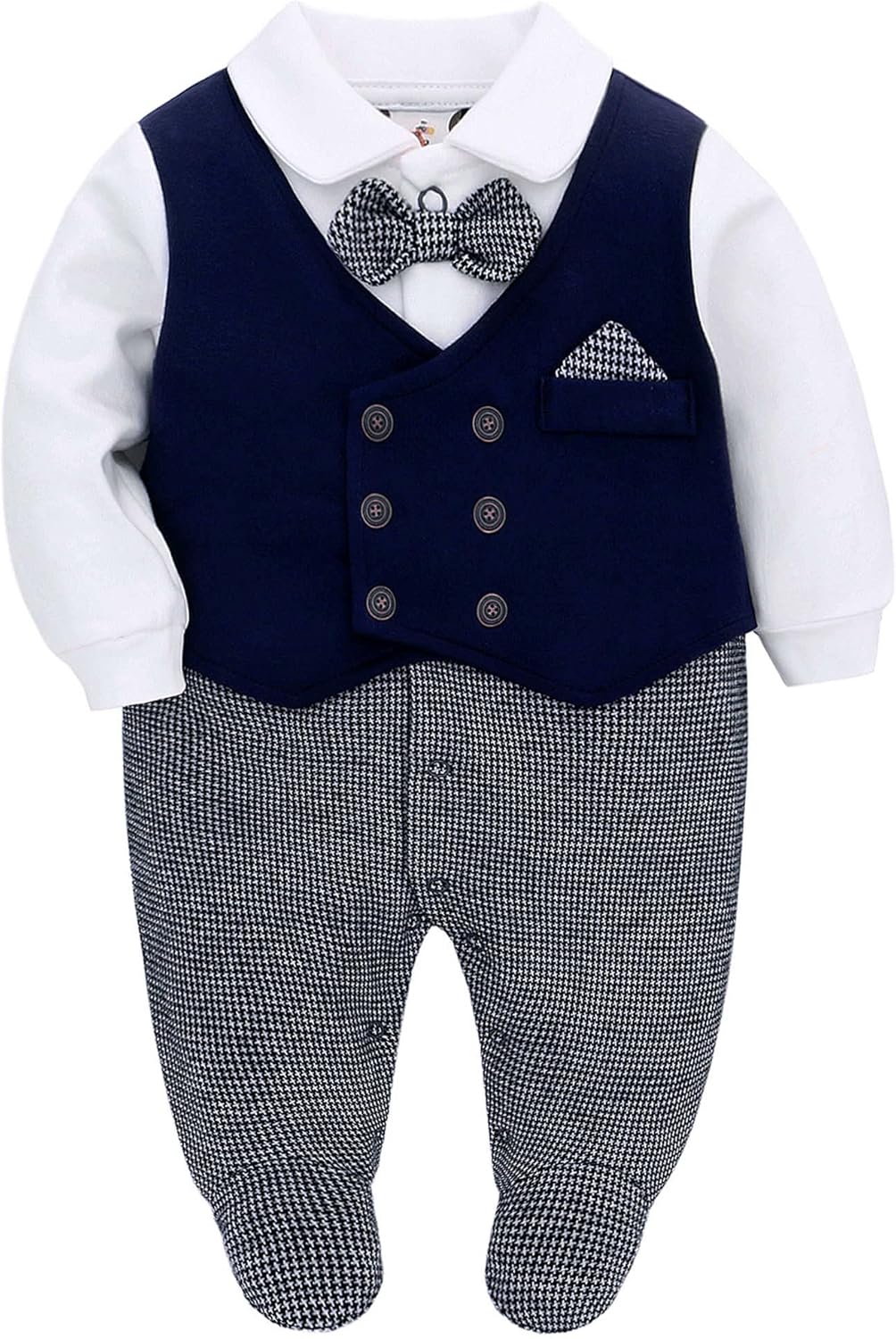 Thumbnail 6 de famuka Baby Boys Romper Infant Gentleman Bodysuit – Wedding Wear for 3–12 Months