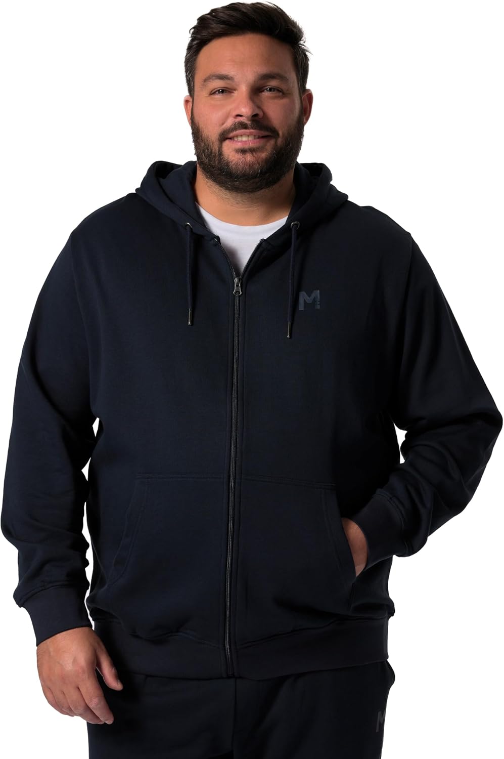 Detalle 2 de Men Plus Veste à Capuche en Molleton – Grandes Tailles L-8XL, Collection Basic