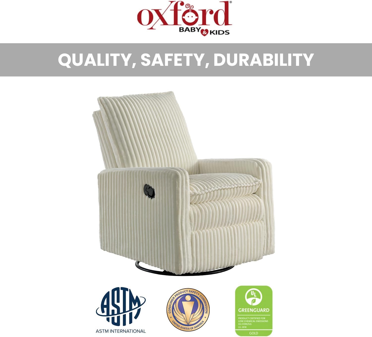 Detalle 2 de Oxford Baby Glider Recliner Corduroy