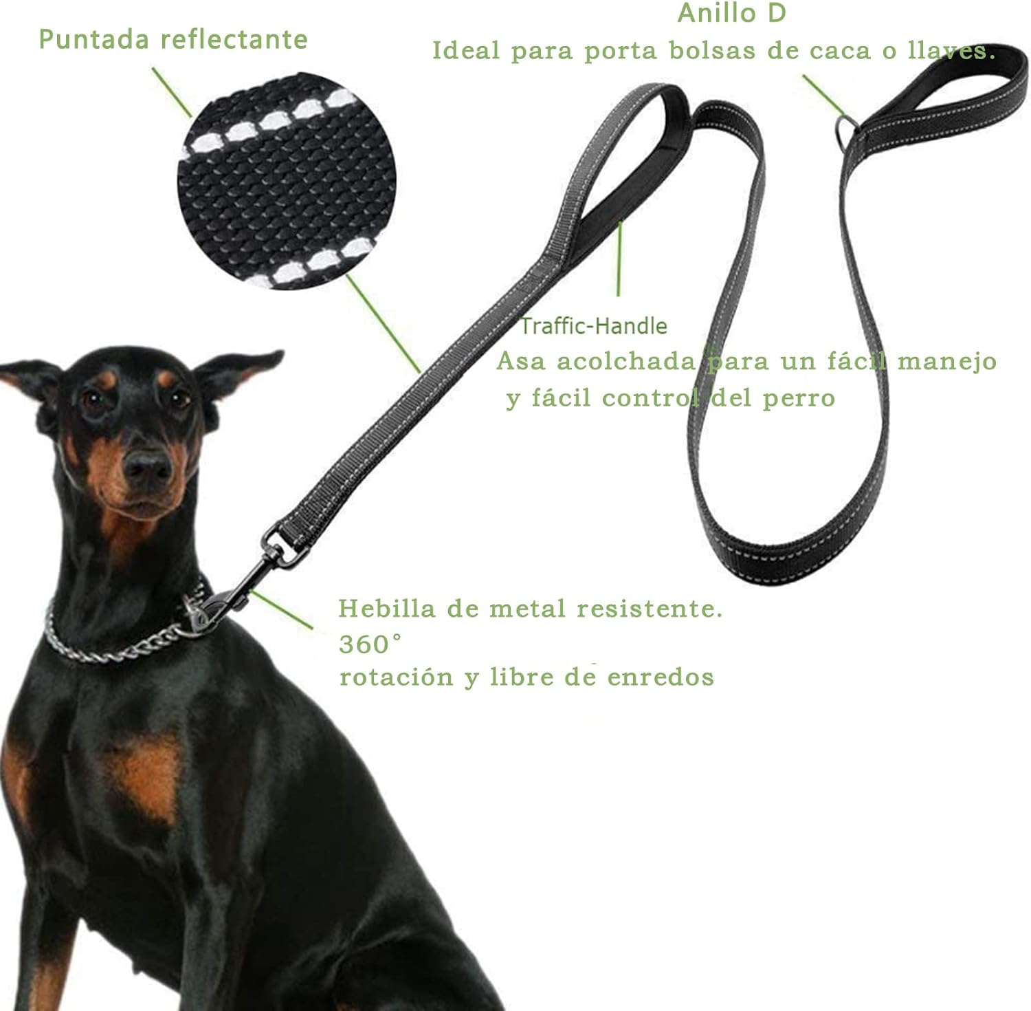 Detalle de Eyeleaf Correa para perros 1,8 m