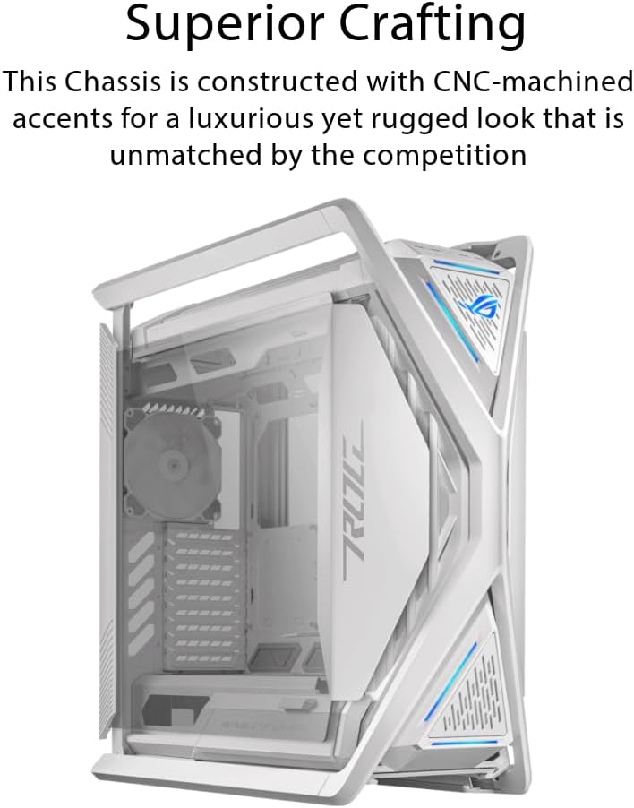 Thumbnail 1 de ASUS ROG Hyperion GR701 White Edition Full Tower Case, 4 x 140 mm Fans