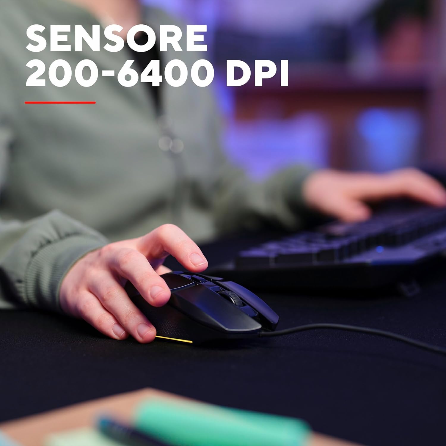 Detalle 2 de GXTrust 1109 Vylax mouse gaming 6400 DPI 🖱