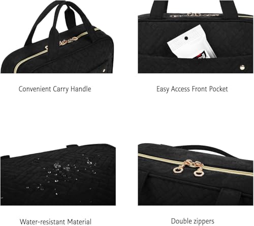 Detalle 2 de BAGSMART Large Hanging Toiletry Bag – Travel Toiletry Bag for Women, Black, Size L