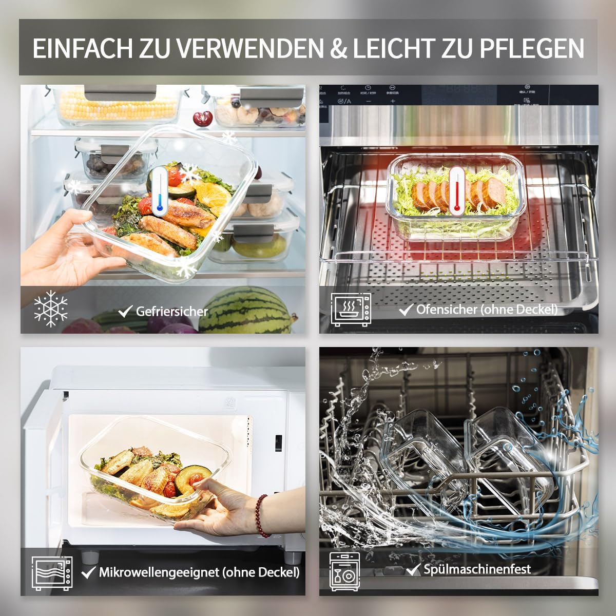 Detalle 2 de S SALIENT Vorratsdosen-Set 10-teilig 🍱
