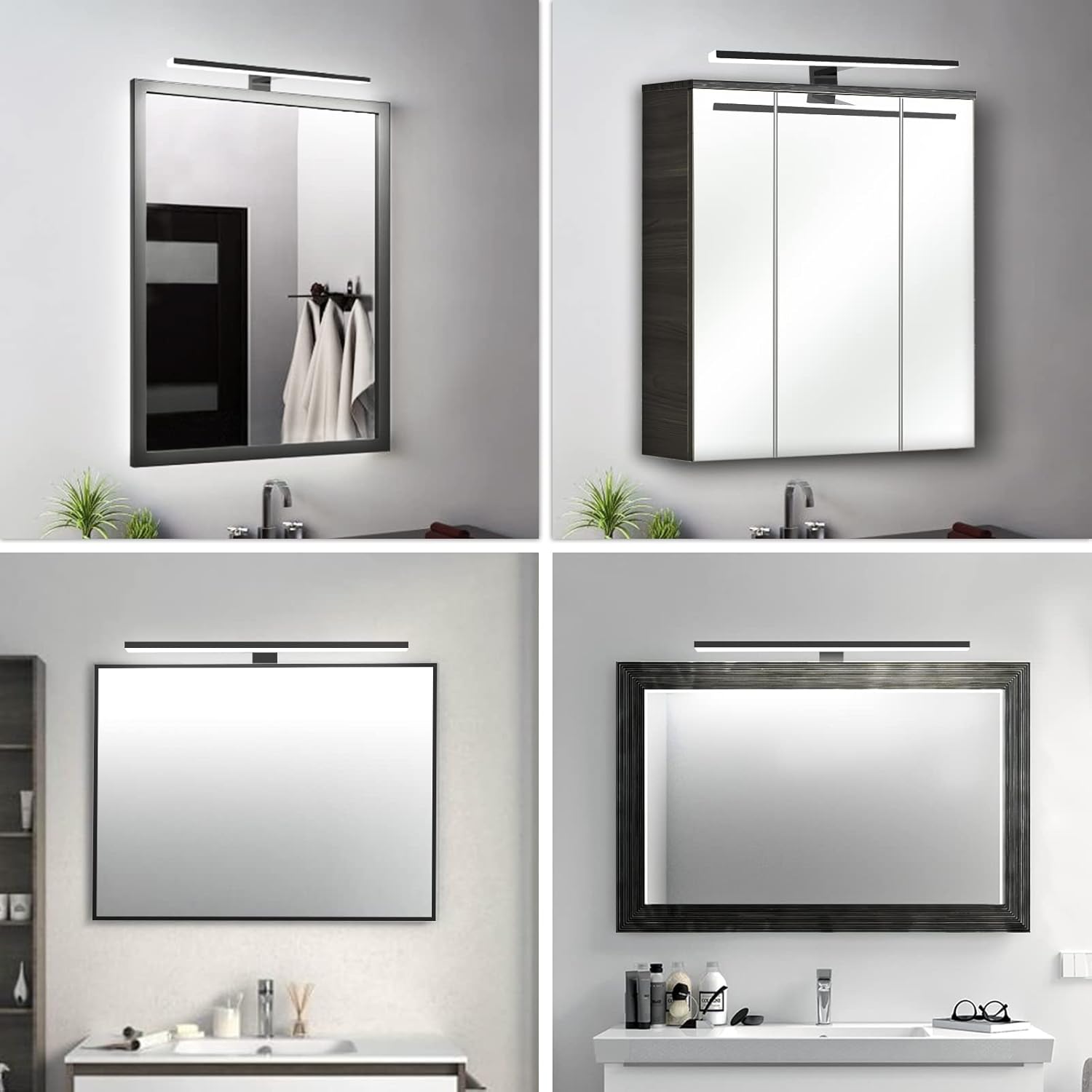Thumbnail 6 de Azhien LED Spiegelleuchte 10W 820LM, 40 cm – 6500K kaltes Weiß, 3-in-1 Befestigung