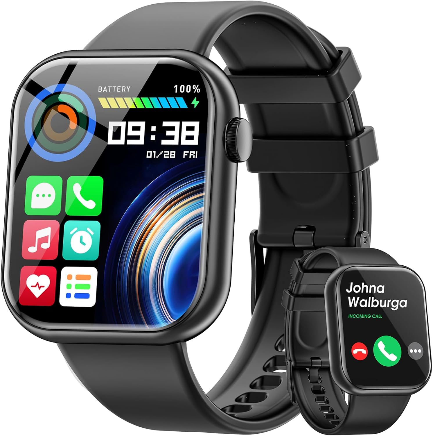 Detalle de Hwagol Smart Watch (Answer/Make Calls) 1.85-inch fitness tracker with Bluetooth calling