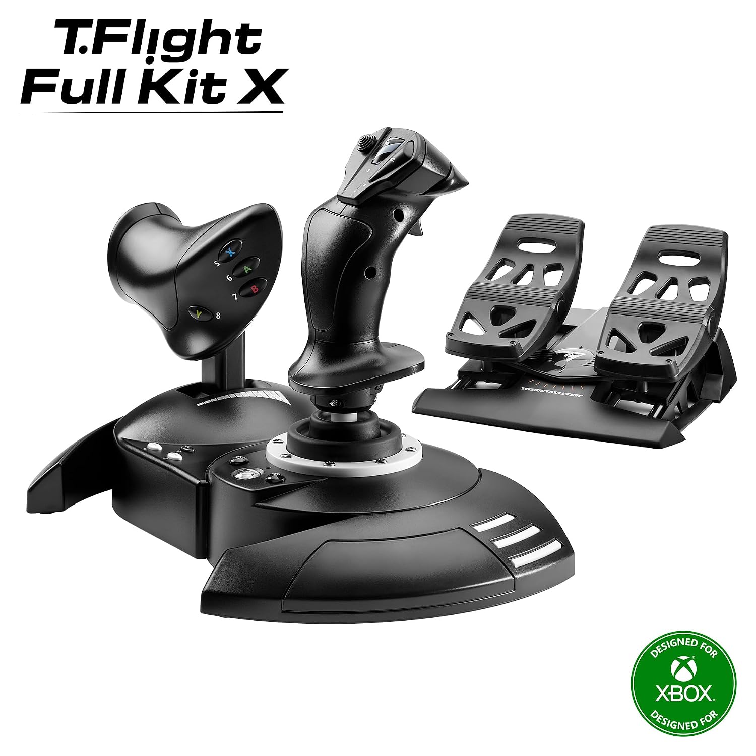 Detalle de Thrustmaster T.Flight Full Kit X – Komplettes Flugsimulator-Set (Joystick, abnehmbarer Schubhebel & Ruderpedale) für Xbox Series X|S & PC