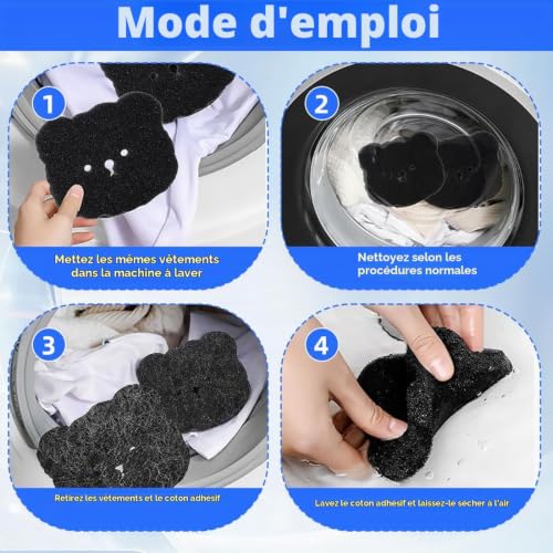 Detalle de JYNVO 8 Boules Anti Poils pour Machine à Laver – Évite les poils sur les vêtements