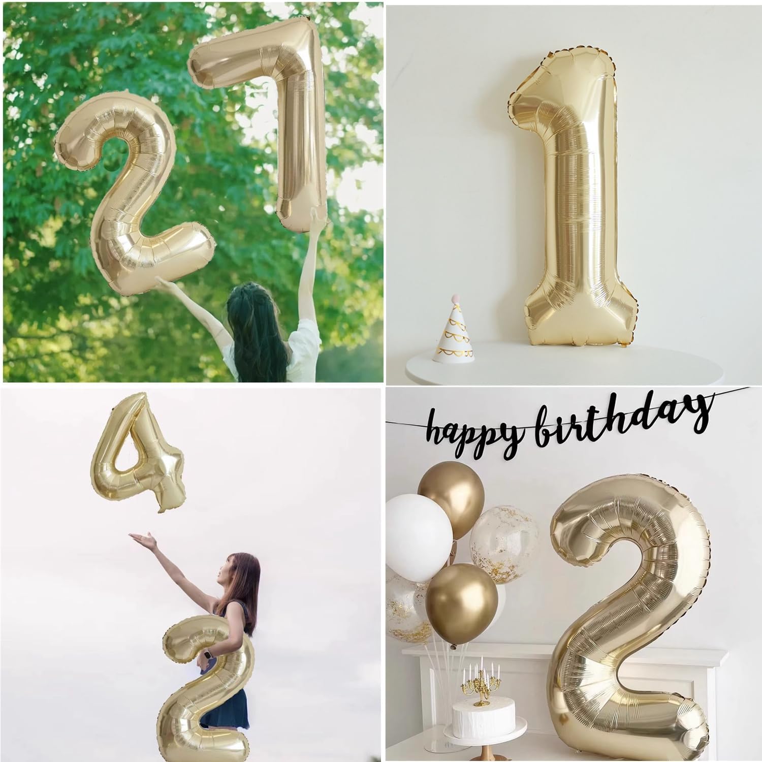 Thumbnail 6 de Luftballon 25. Geburtstag Grün Gold 🎈