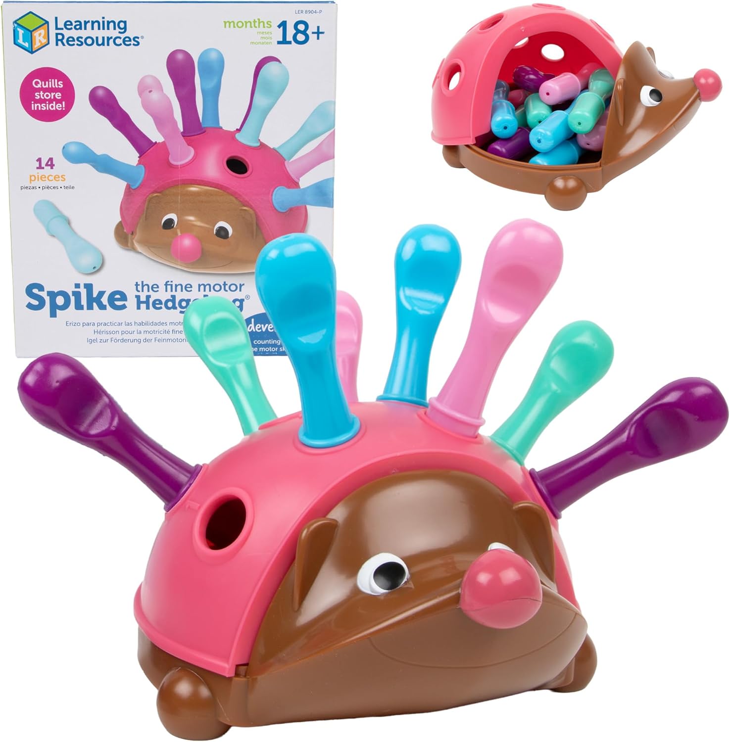 Detalle 2 de Learning Resources Riccio Spike: stimola le abilità finomotorie e l’apprendimento sensoriale per i bambini dai 18 mesi