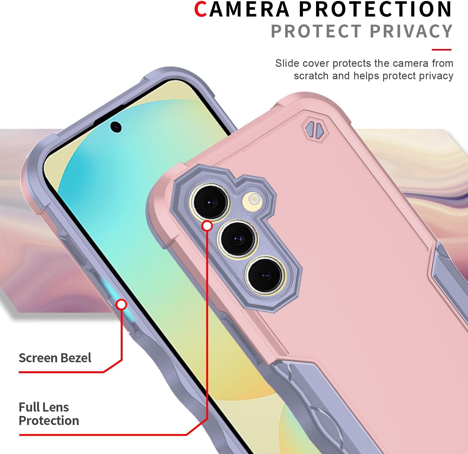 Thumbnail 5 de Asuwish Hybrid Rugged Case with Tempered Glass Screen Protector for Samsung Galaxy S24 FE 5G