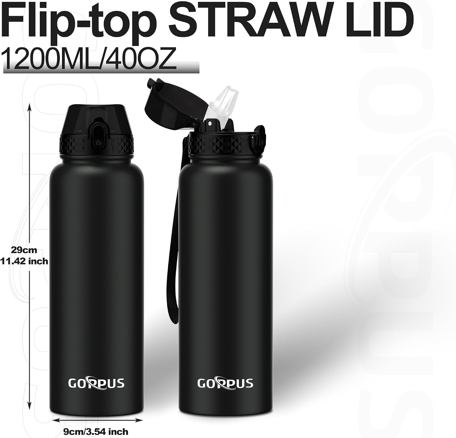 Thumbnail 2 de GOPPUS 1.2L Stainless Steel Water Bottle