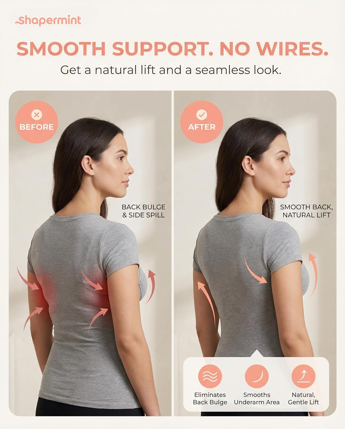 Thumbnail 4 de Shapermint Wireless Bras for Women (wire-free support, lightly padded seamless cups)