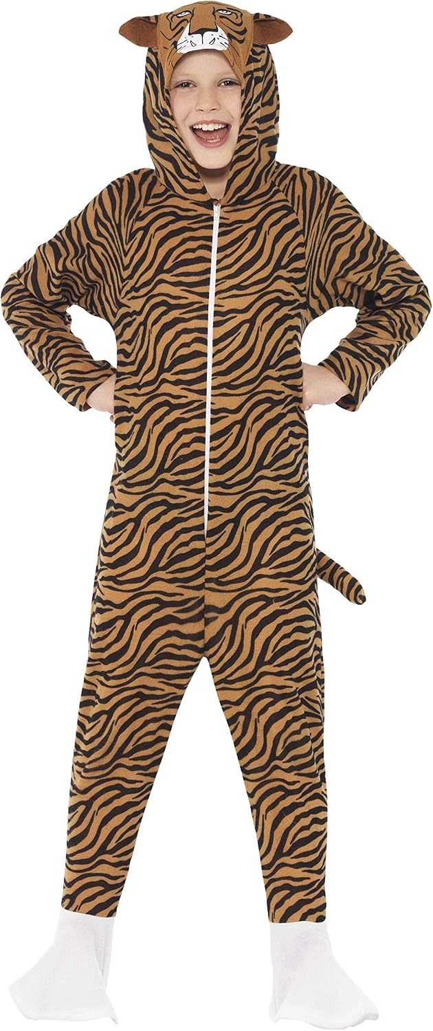 Detalle 2 de SMIFFYS Costume da tigre Tuta integrale 4-6 anni 🐯