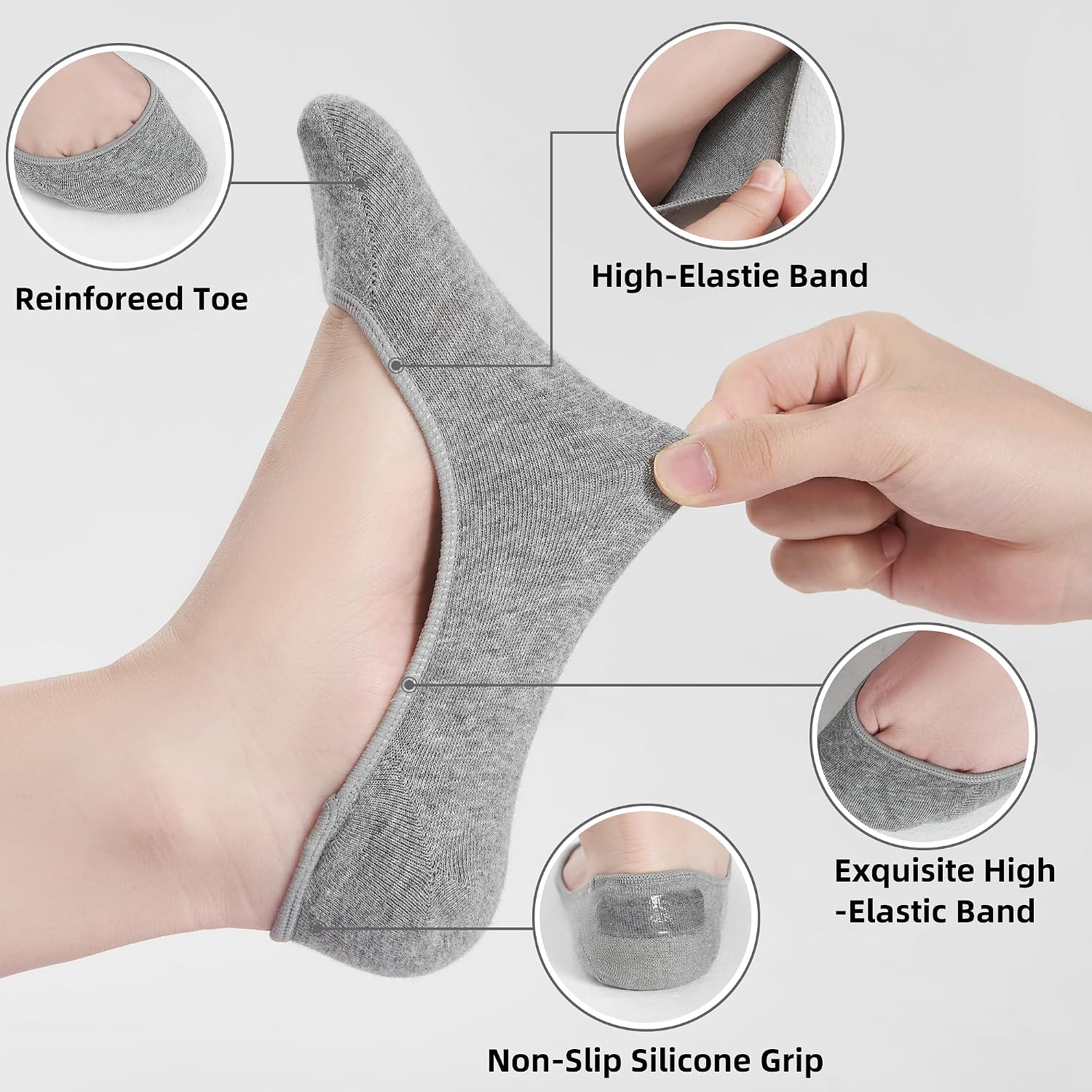 Detalle de ATBITER No-Show Socks Cotton-Polyester Blend
