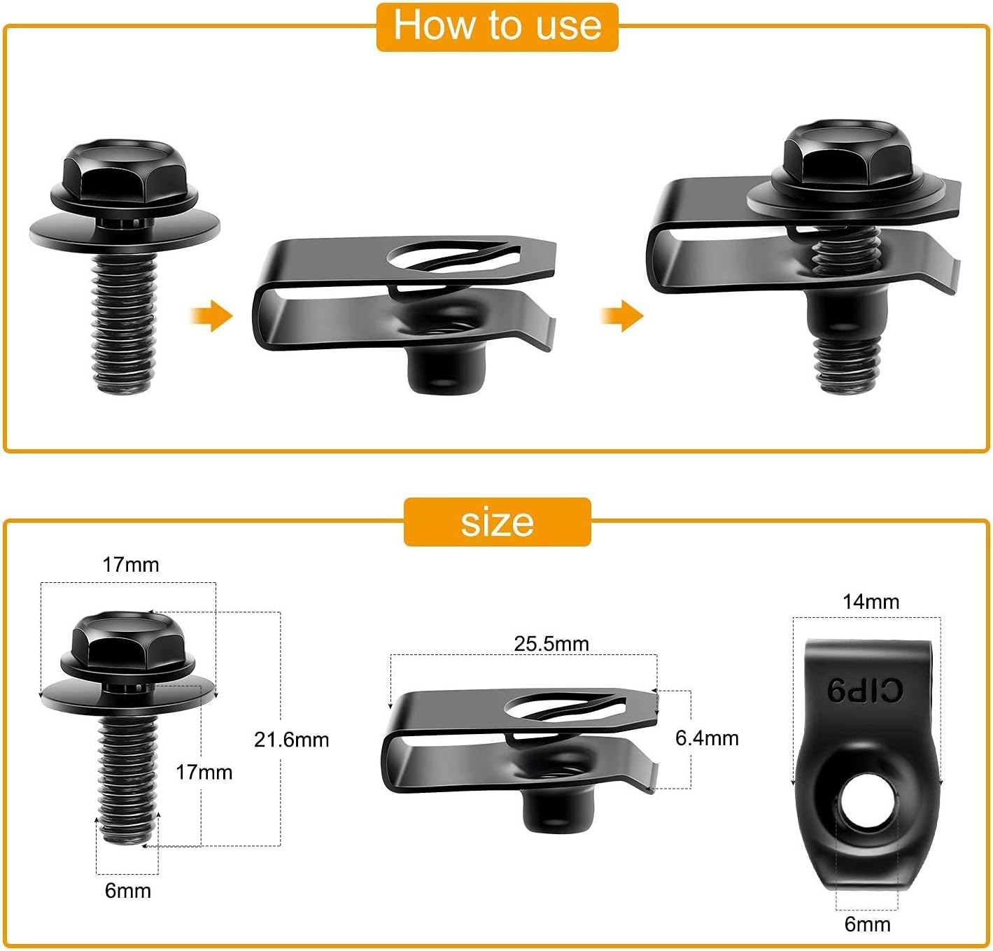Thumbnail 1 de GOOACC GRC-70 35PCS Splash Shield Fastener Kit