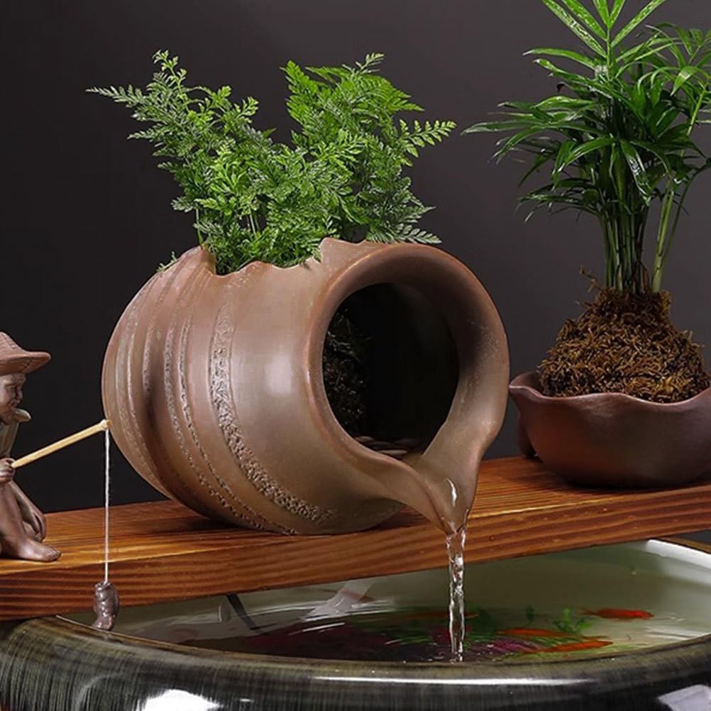 Detalle 2 de Supvox Keramikglas Wasserbrunnen 4,88 Zoll