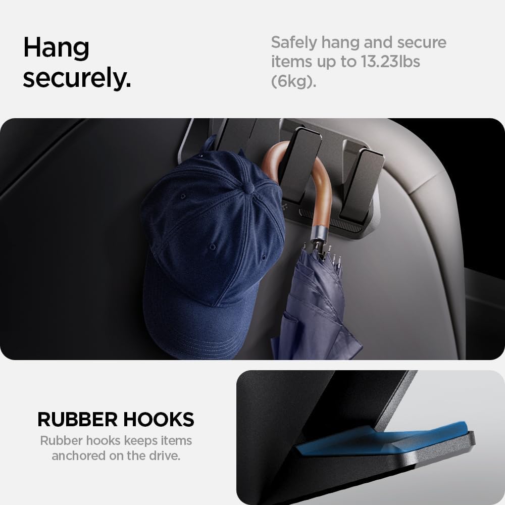 Thumbnail 6 de Spigen Tesla Model Y & 3 ganci seggiolino 2 pezzi