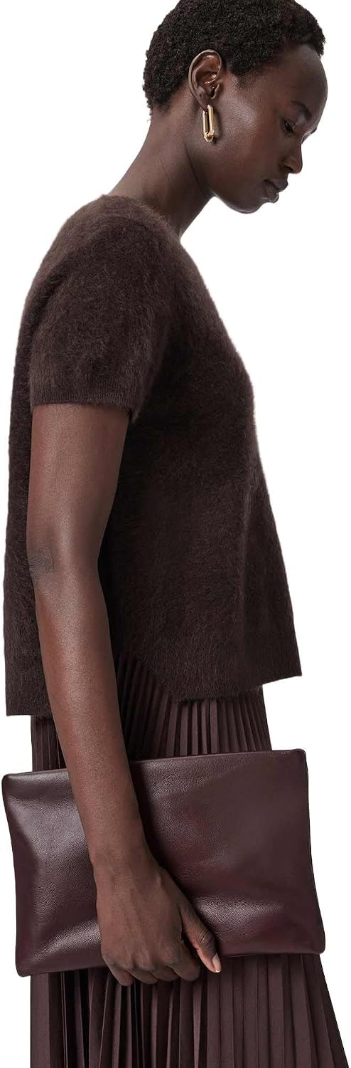Detalle de AllSaints Embrayage Bettina, rouge foncé – Taille unique