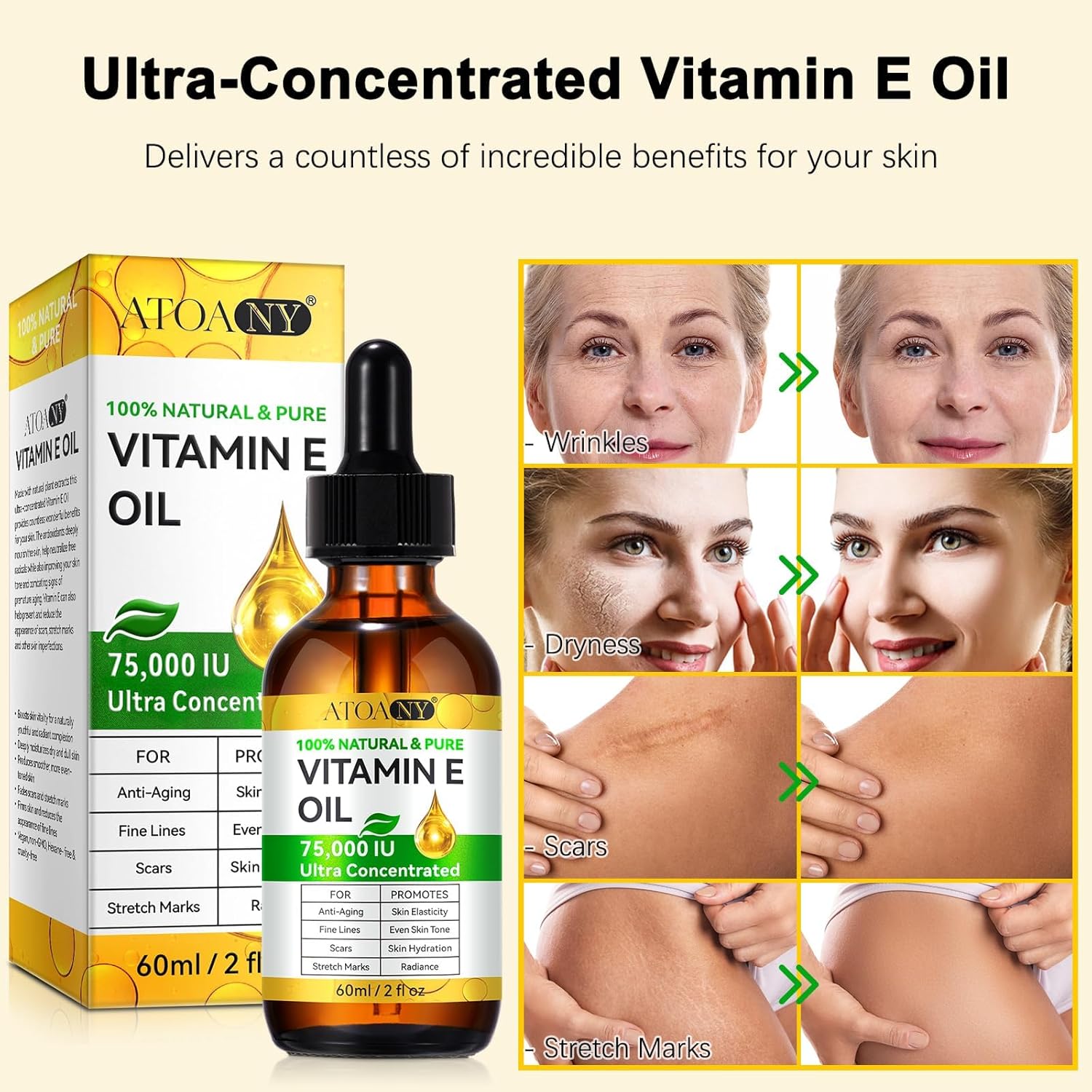 Thumbnail 1 de Vitamina E Líquida Pura 75.000 IU para piel