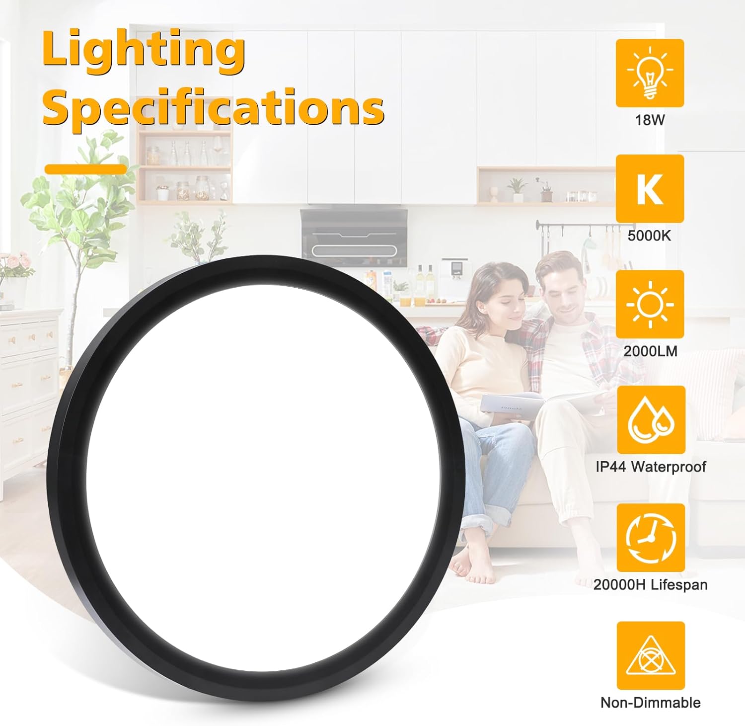 Thumbnail 3 de Befurglor 18W LED ceiling light 2000lm