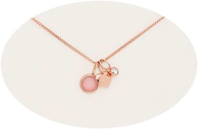 Thumbnail 2 de FOSSIL Damen Kettenanhänger in Roségold-Optik aus Edelstahl mit Karabinerverschluss – Round Pendant Necklace