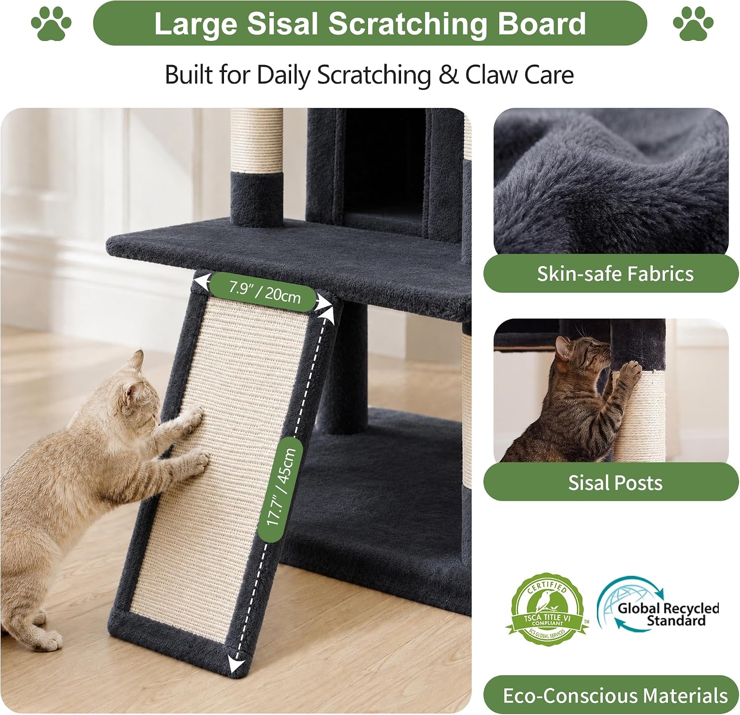 Detalle de Heybly Cat Tree 80-Inch