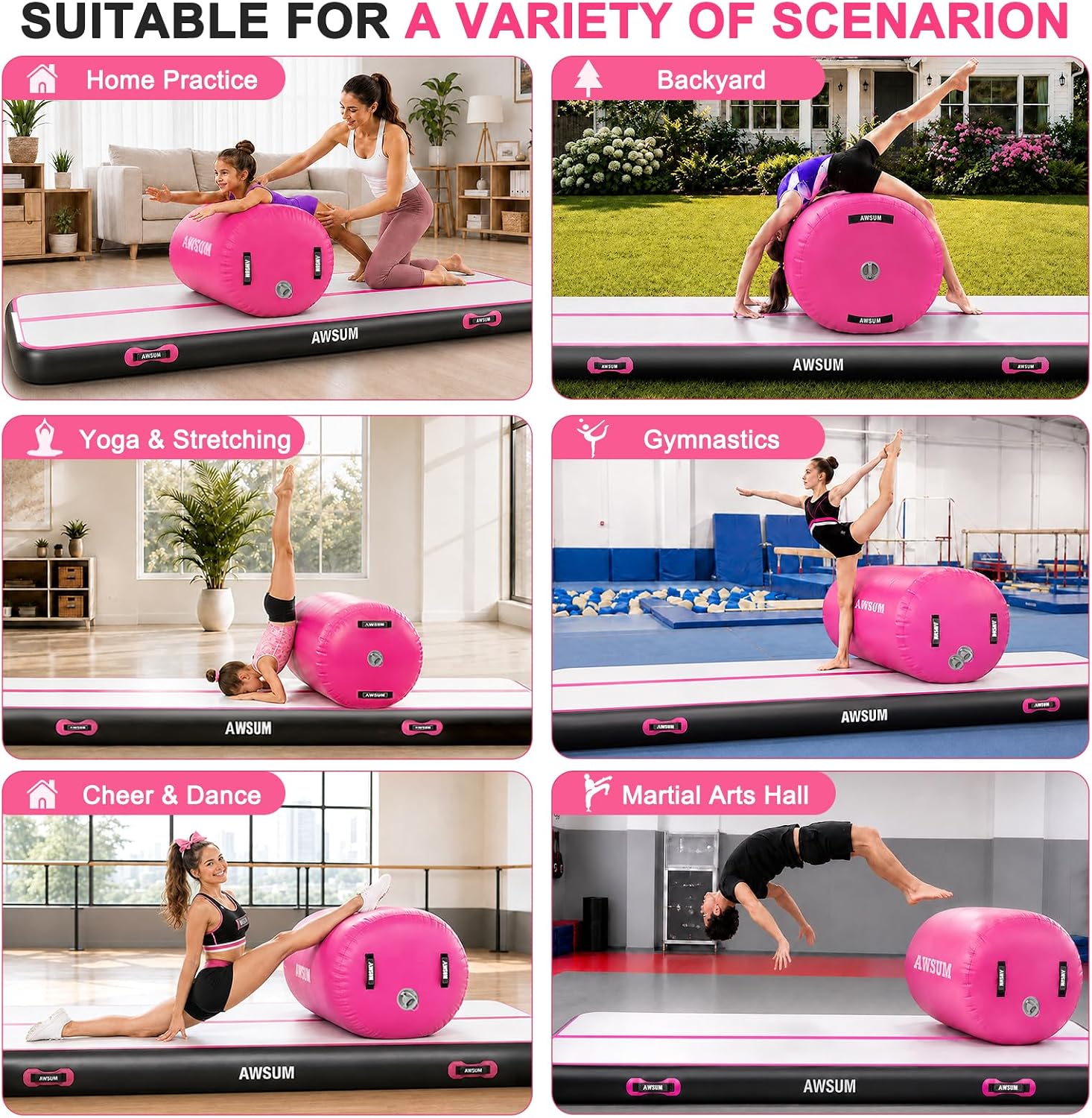 Detalle 2 de AWSUM Inflatable Gymnastics Mat 1000D Fabric