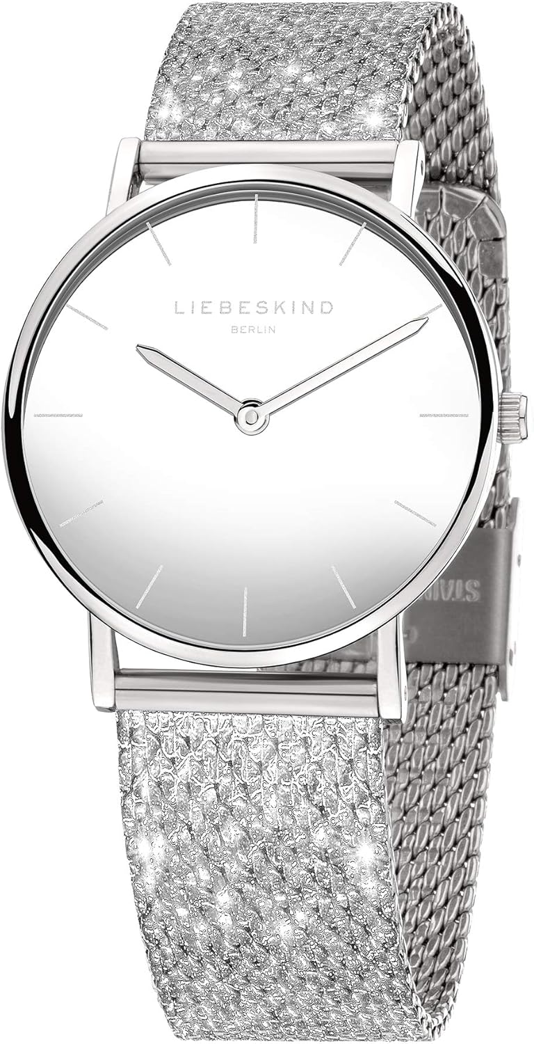 Thumbnail 1 de LIEBESKIND BERLIN Damenuhr Runde Quarzuhr 34 mm mit Glitter Meshband