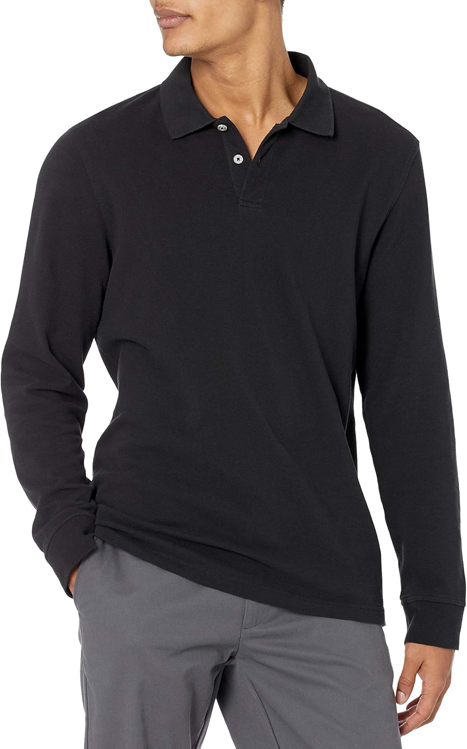 Thumbnail 6 de Amazon Essentials Men’s Regular-Fit Long-Sleeve Pique Polo