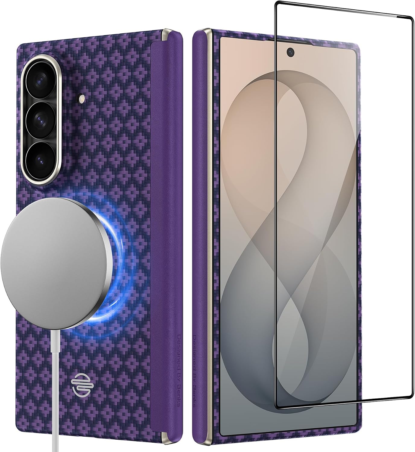 Detalle de BENKS ArmorGrid Air Grand Combo Case for Galaxy Z Fold 8 Ultra, Kevlar