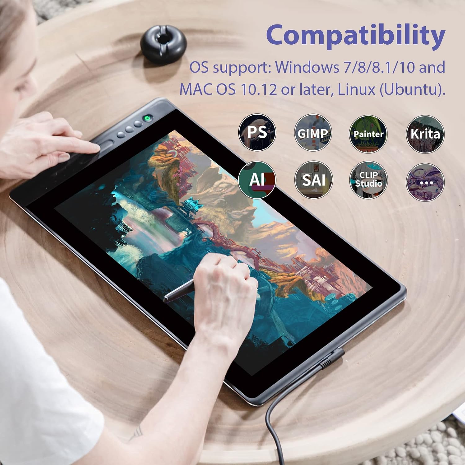 Thumbnail 6 de HUION KAMVAS Pro 16 Drawing Tablet with 15.6-Inch Full-Laminated Screen