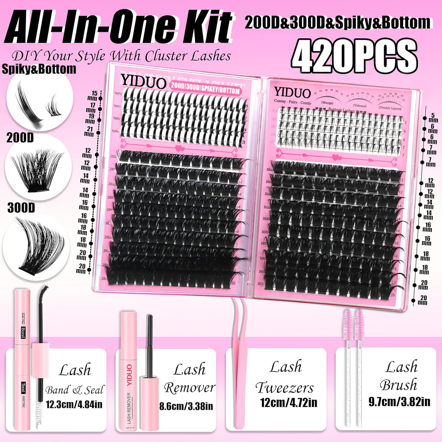 Thumbnail 5 de YIDUO Cluster Lash Kit 200D+300D