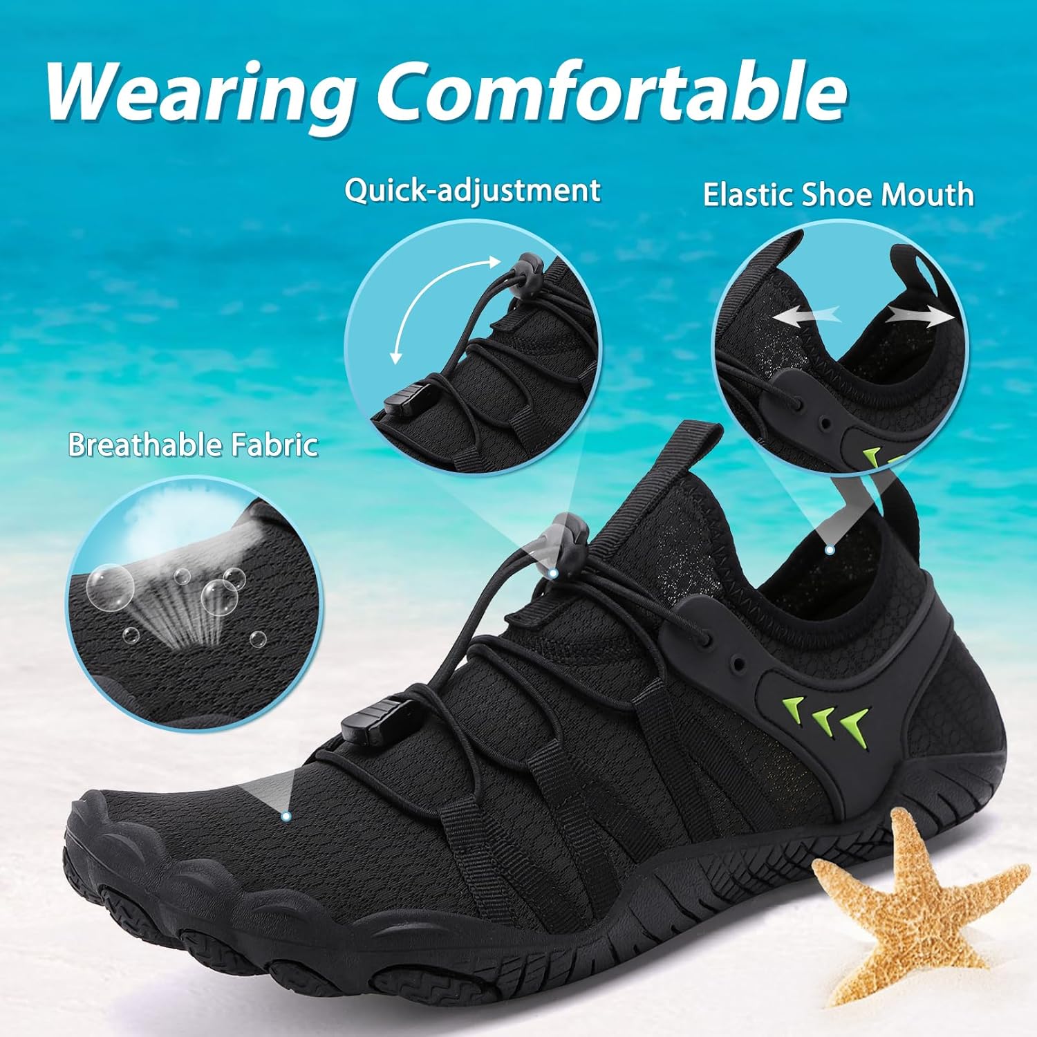 Detalle de Scarpe da Acqua Unisex: leggerezza, drenaggio e comfort per mare, piscina e spiaggia