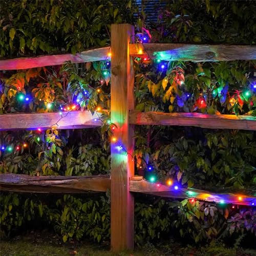 Detalle 1 de Tacobey guirnalda de luces solar y USB, 200 LED, 8 modos e IP65