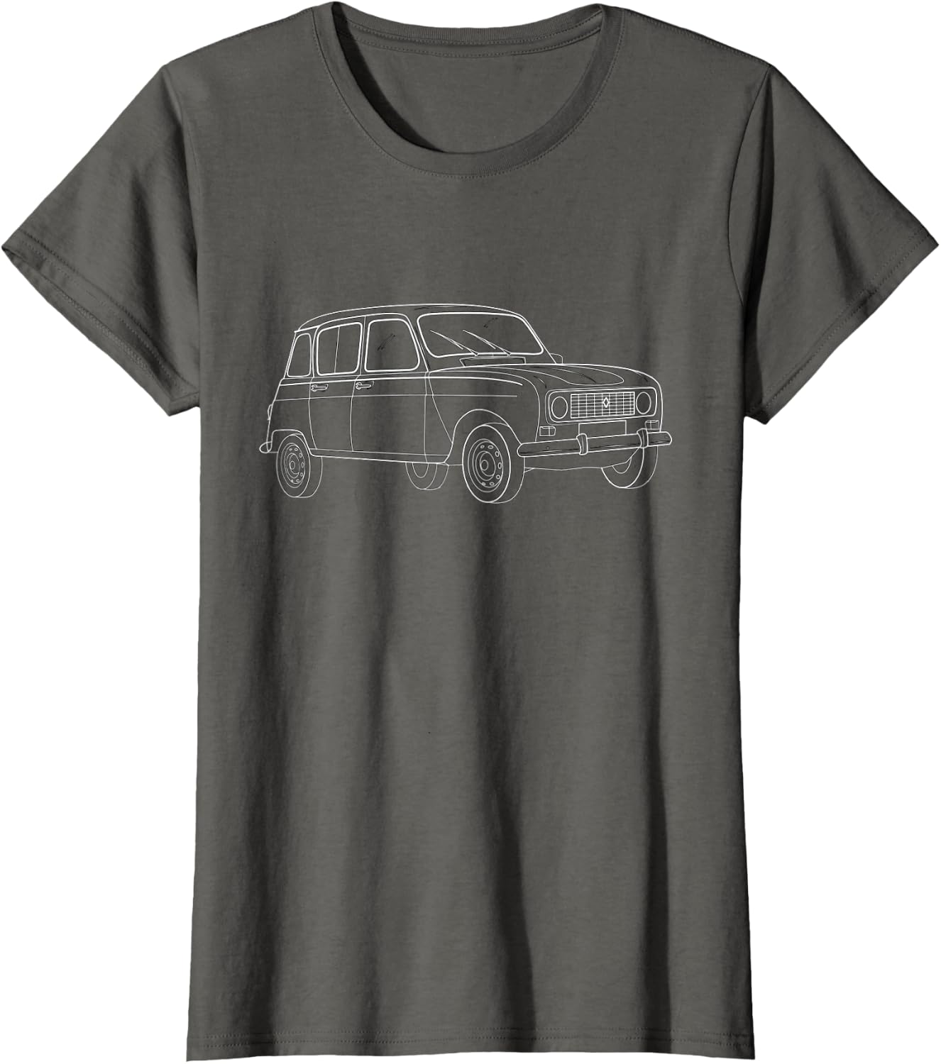 Detalle de R4 Voiture Classique de France T-Shirt – Nostalgie et coupe classique