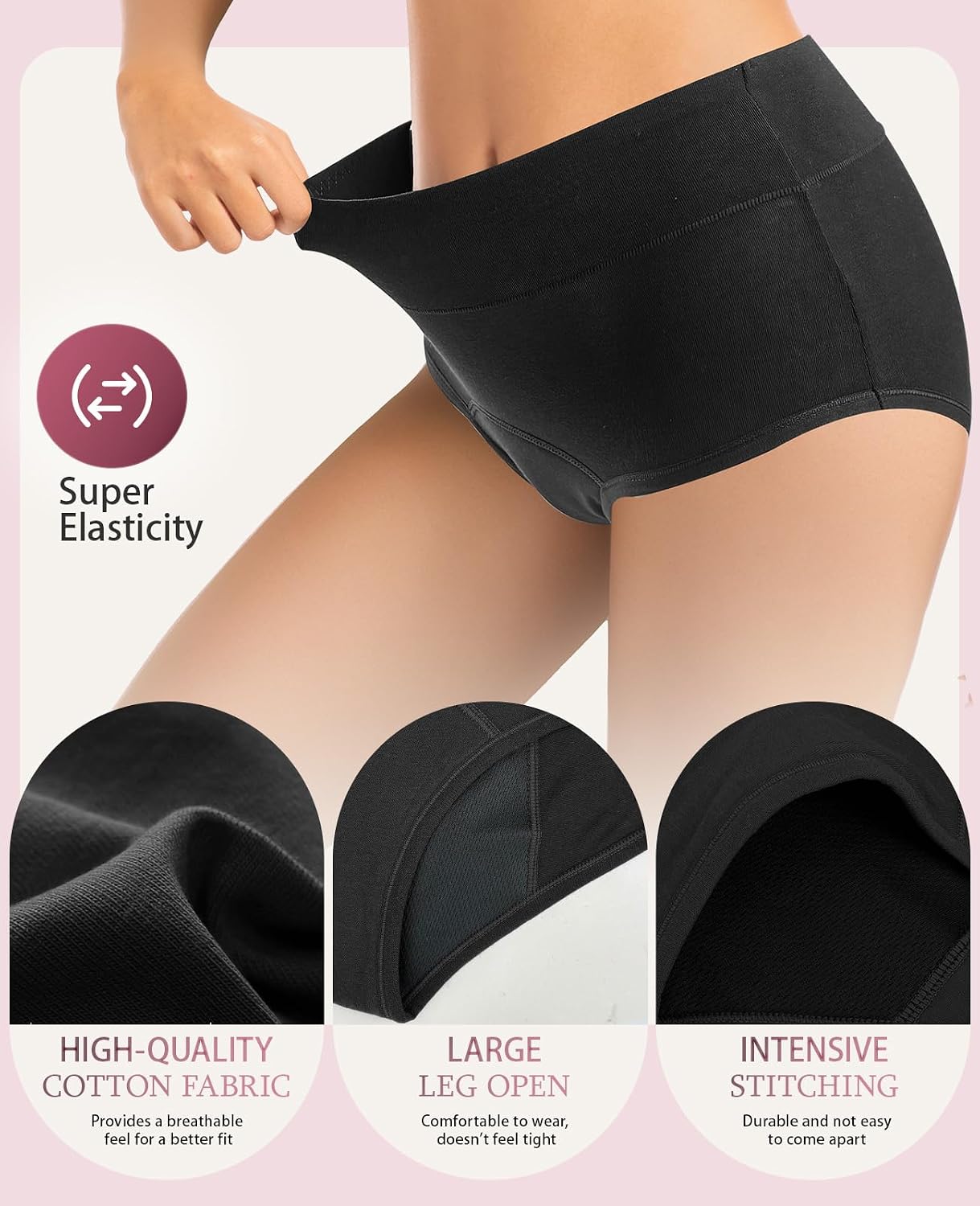 Detalle 2 de RFOGJV period pants for women, leakproof